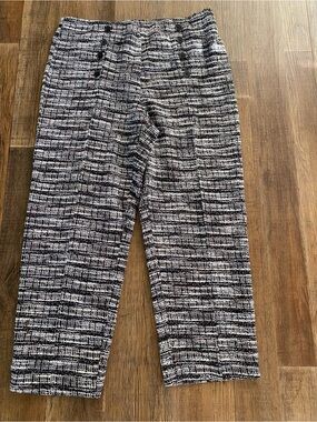 bobeau Black and White Tweed Jacket Detail